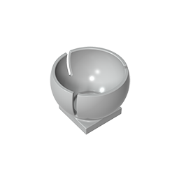 Cylindrical hemisphere 3x3 ball tower socket 2x2 bottom