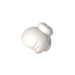 Gobricks Figure Hair with Top Knot Bun