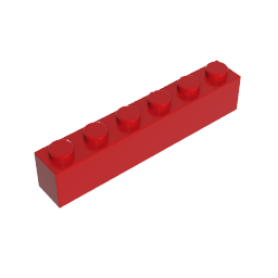 Brick 1 x 6 without Bottom Tubes