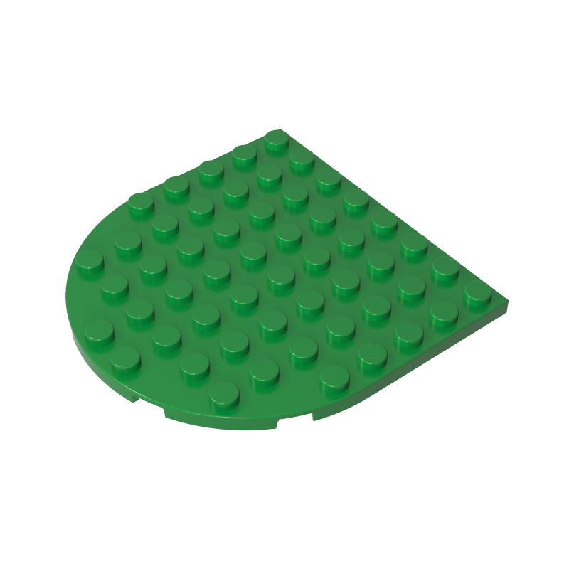 8x8 semicircular plate