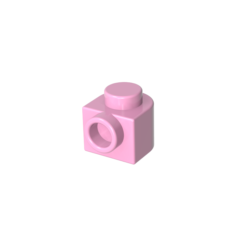 1x1x2/3 Single-sided Semi-circular Surface Brick With Perforated Protrusions
