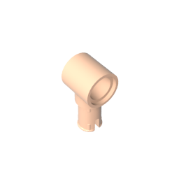 Technic Pin Connector Hub with 1 Pin with Friction Ridges Lengthwise