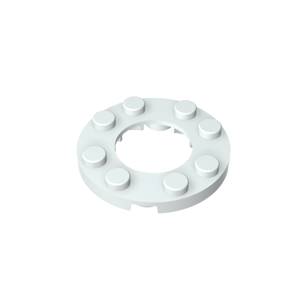 Plate Round 4 x 4 with 2 x 2 Hole-MyGobricks