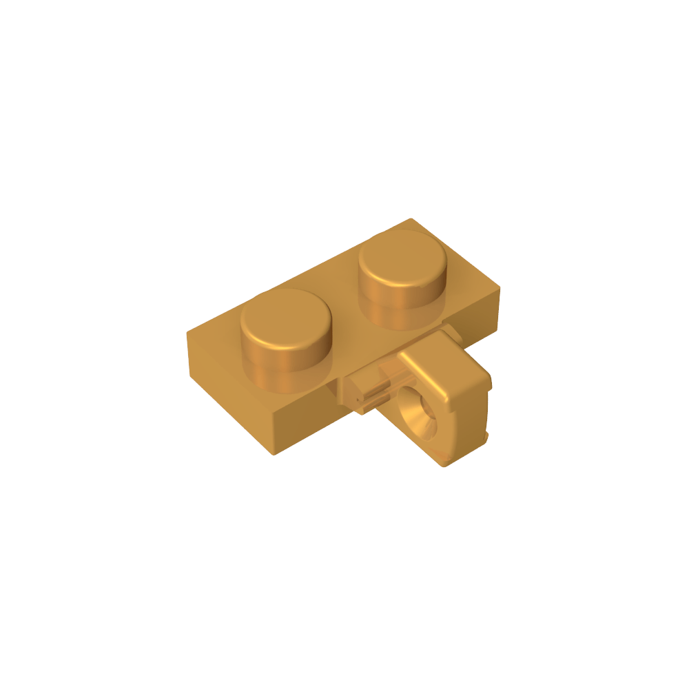 Hinge Plate 1 x 2 Locking with 1 Finger on Side, without Groove