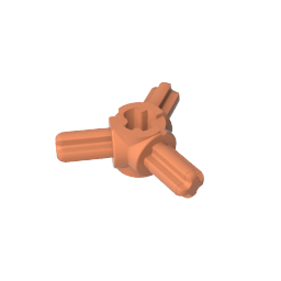 Technic Axle Connector Hub with 3 Axles at 120°-MyGobricks