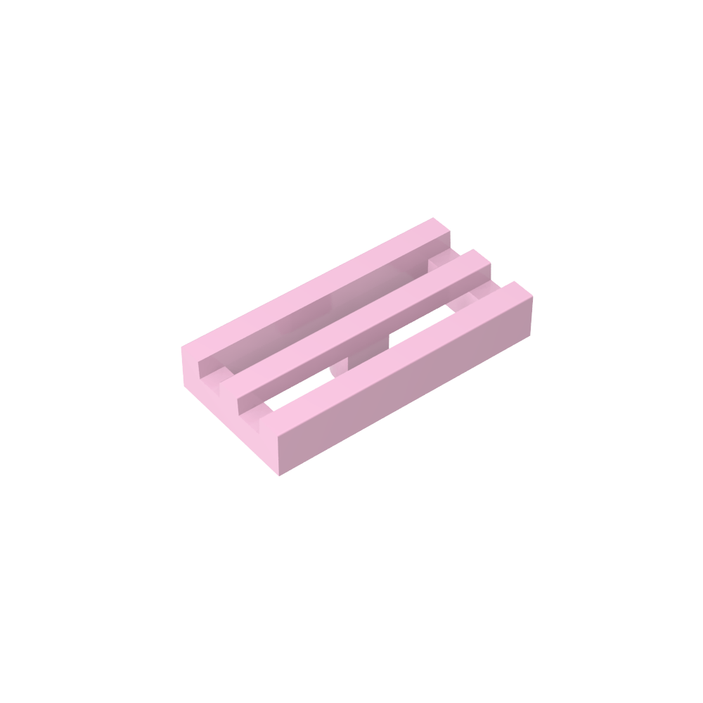 Tile Special 1 x 2 Grille with Bottom Groove