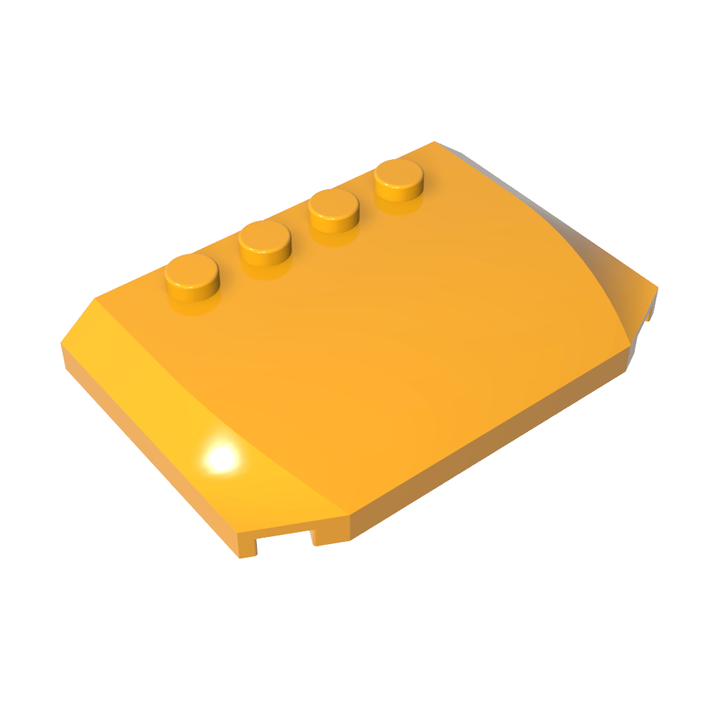 Slope Curved 4 x 6 x 2/3 Triple Curved with 4 Studs-MyGobricks