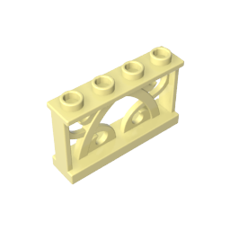 Fence Ornamented 1 x 4 x 2 with 4 Studs