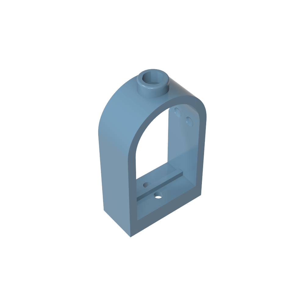 Window 1 x 2 x 2 2/3 with Rounded Top-MyGobricks