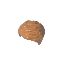 Gobricks Figure Hair Swept Left Tousled [Plain]