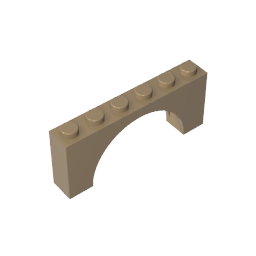Brick Arch 1 x 6 x 2 - Thin Top without Reinforced Underside [New Version]
