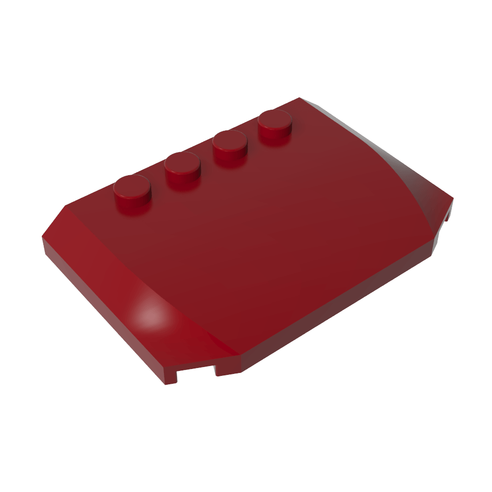 Slope Curved 4 x 6 x 2/3 Triple Curved with 4 Studs-MyGobricks