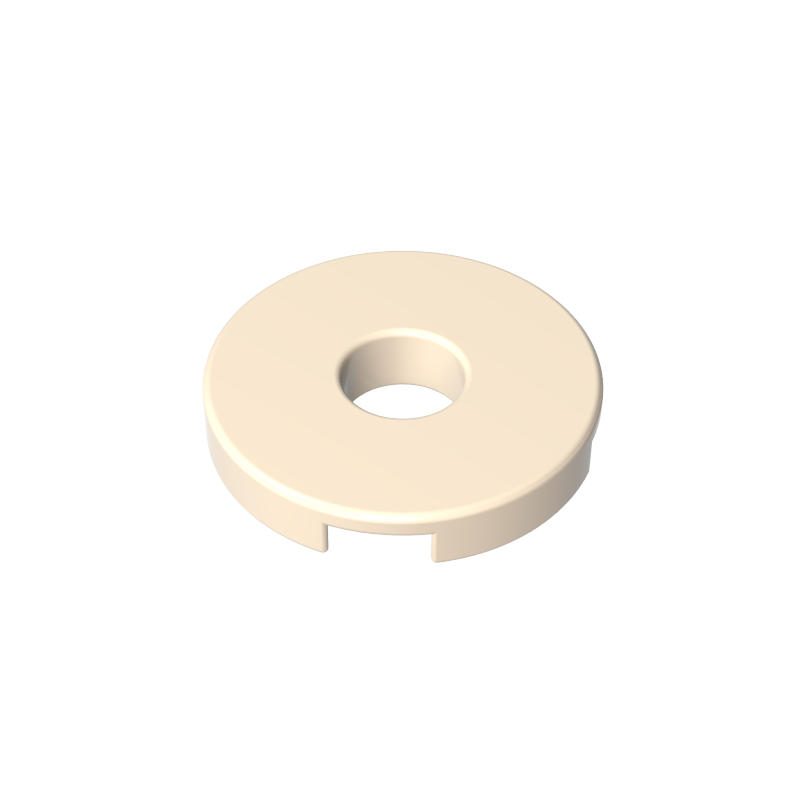 2x2 smooth round plate with hole in the middle