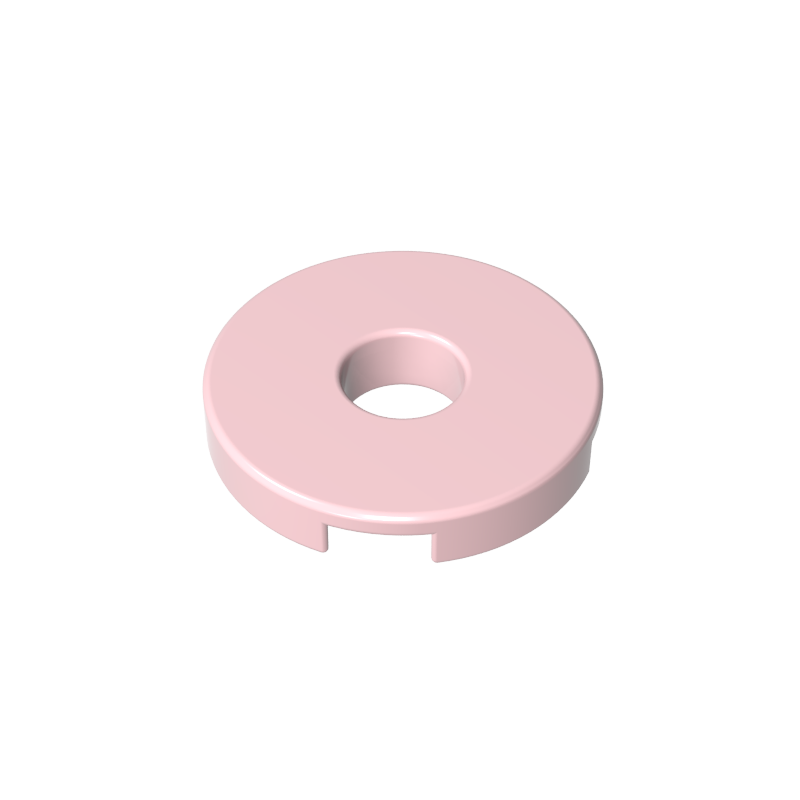 2x2 smooth round plate with hole in the middle