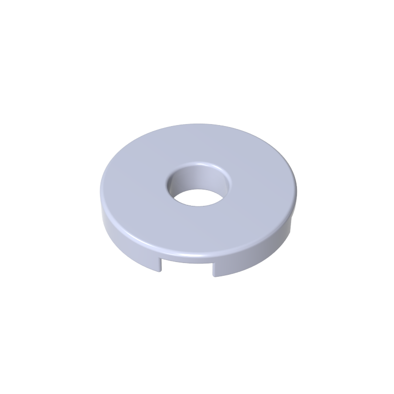 2x2 smooth round plate with hole in the middle