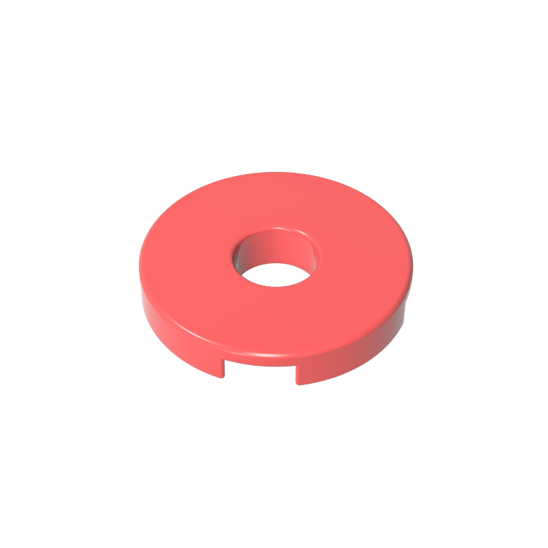 2x2 smooth round plate with hole in the middle