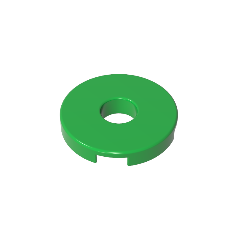 2x2 smooth round plate with hole in the middle