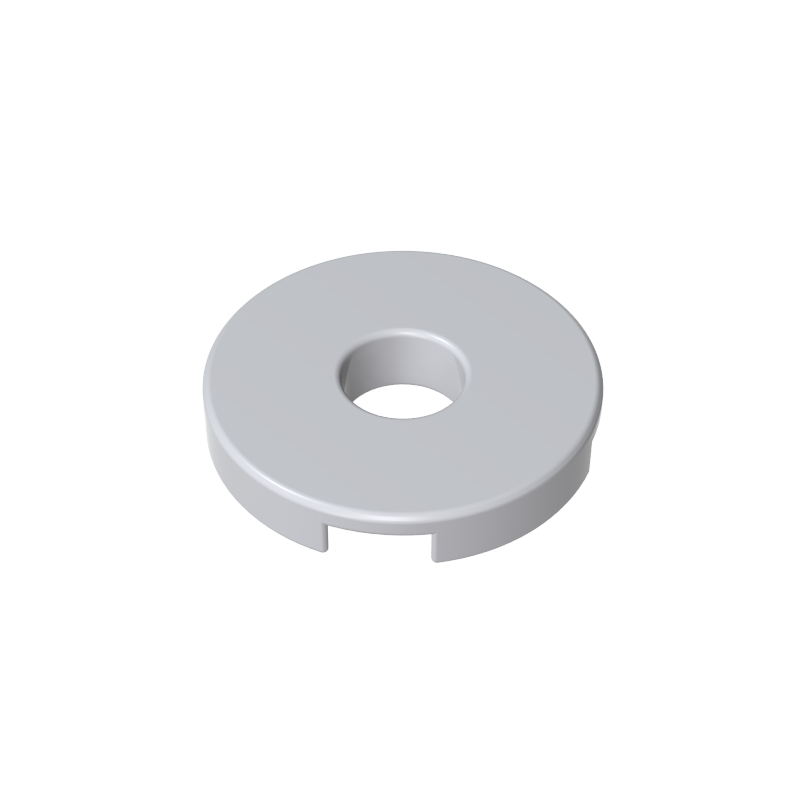 2x2 smooth round plate with hole in the middle