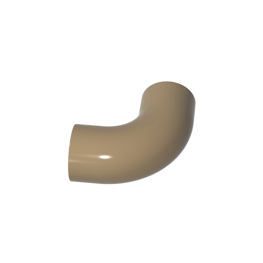 Brick Round 1 x 1 diameter Tube with 90 Degree Elbow (2 x 2 x 1) and Axle Holes (Crossholes) at each-MyGobricks