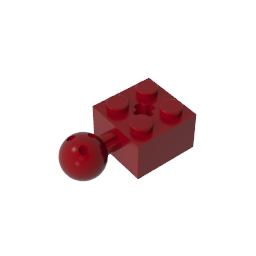 Technic Brick Modified 2 x 2 with Ball and Axle Hole, with 6 Holes in Ball