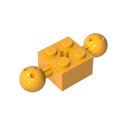 Technic Brick Special 2 x 2 with 10.2mm Balls with Holes and Axle Hole