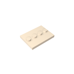Plate Special 3 x 4 with 1 x 4 Center Studs [Plain]-MyGobricks