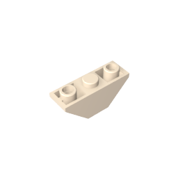 Slope Inverted 45° 3 x 1 Double with 2 Blocked Open Studs-MyGobricks