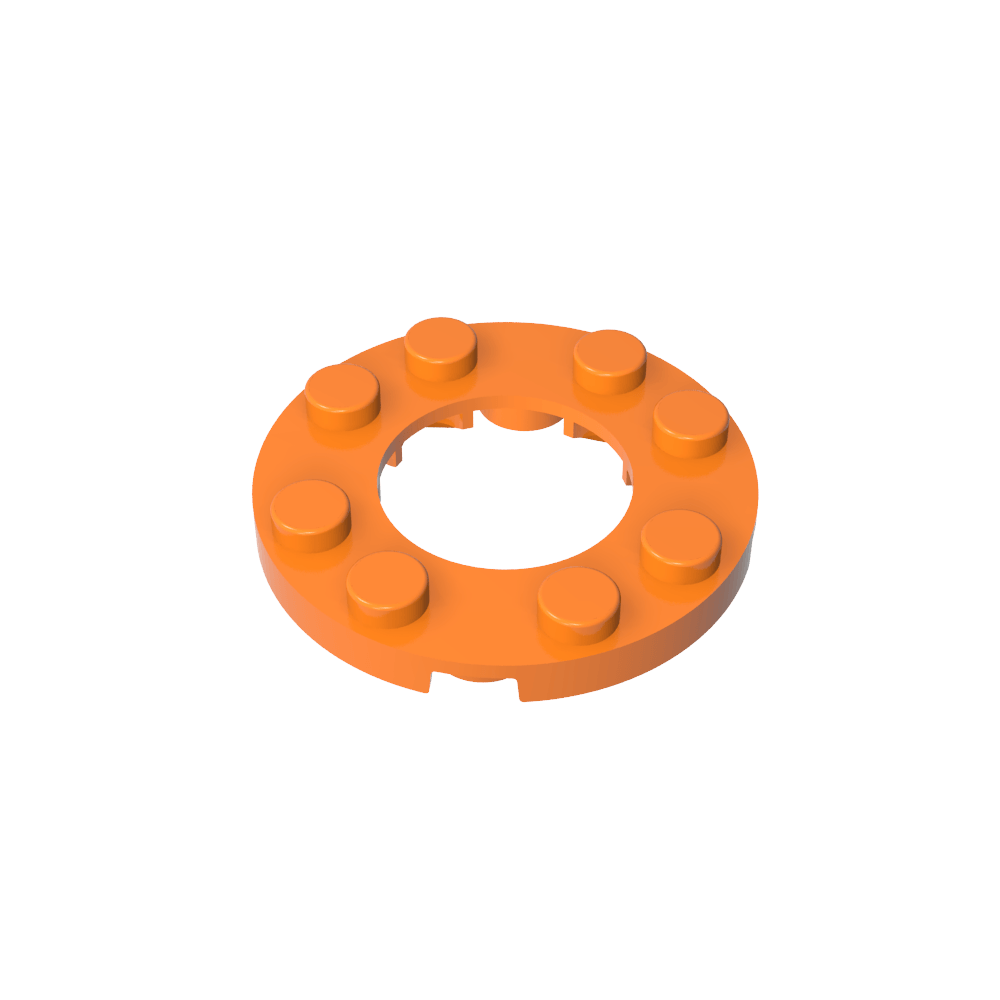 Plate Round 4 x 4 with 2 x 2 Hole-MyGobricks