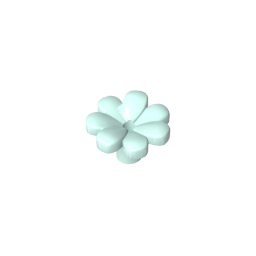 Plant, Flower, Gobricks Figure Accessory with 7 Thick Petals and Pin