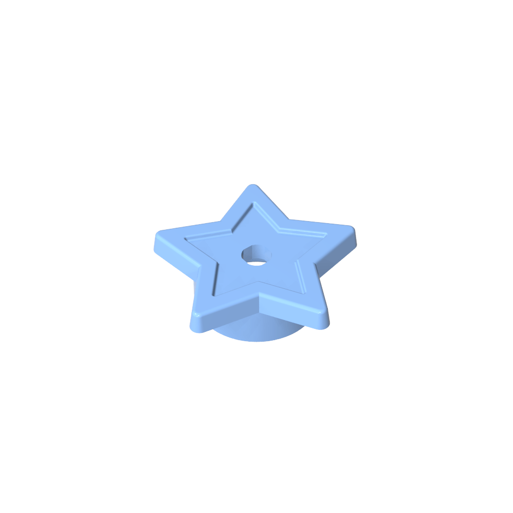Star with Stud Holder-MyGobricks