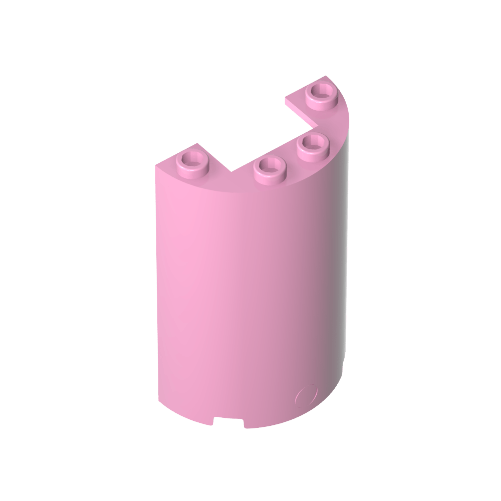 Cylinder Half 2 x 4 x 5 with 1 x 2 cutout-MyGobricks