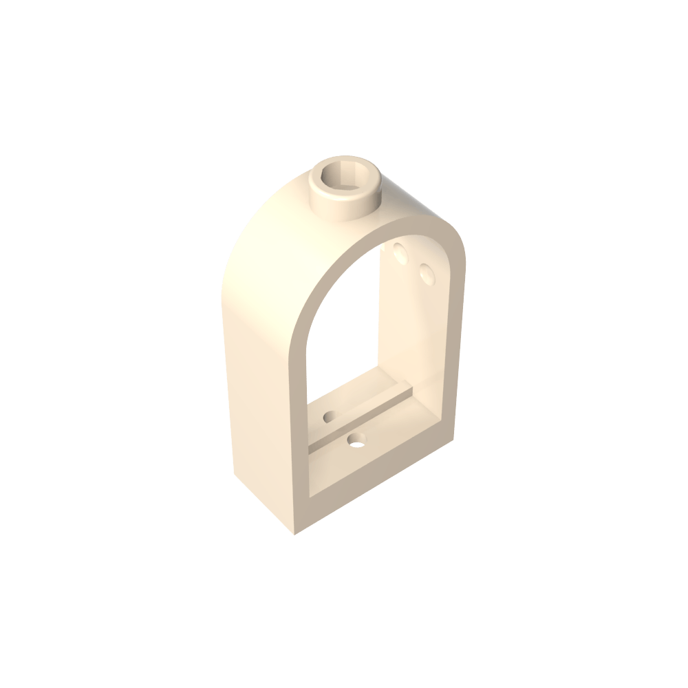 Window 1 x 2 x 2 2/3 with Rounded Top-MyGobricks
