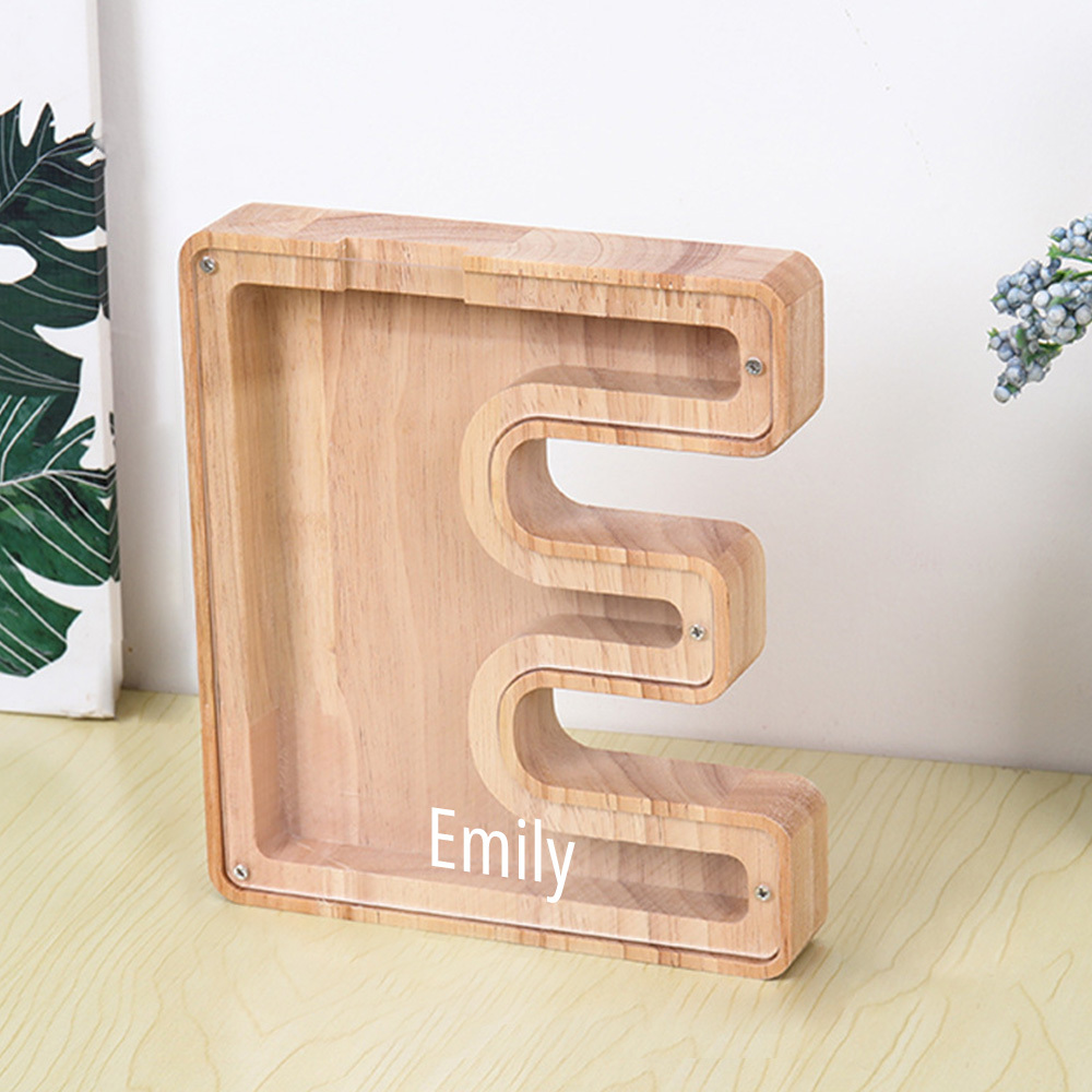 Personalized Letter Money Box + Craft Storage – Wood & Acrylic Dual-Design