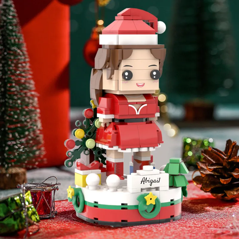 Custom Brick Figures with Name Base, Personalized Christmas Brick Figures, Best Christmas and New Year Gifts