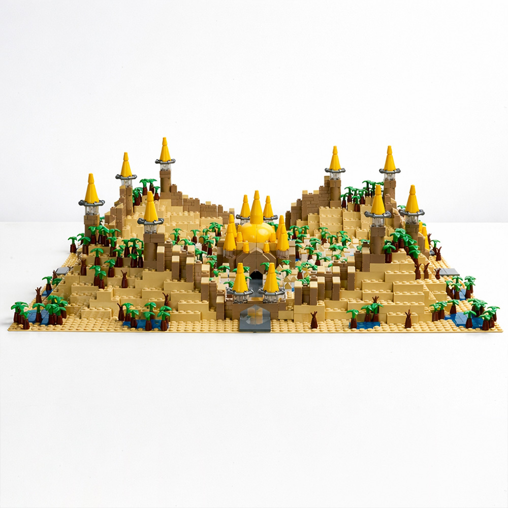 MAP Tec Desert Kingdom – Oriental-Style Micro Architectural Wonder | 3,011-Piece MOC Collector's Set - GOBRICKS x MOCERS Collaboration Brick Zone