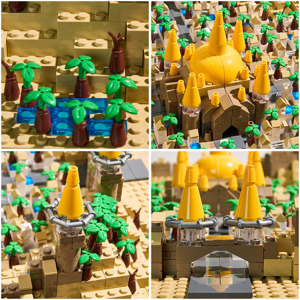 MAP Tec Desert Kingdom – Oriental-Style Micro Architectural Wonder | 3,011-Piece MOC Collector's Set - GOBRICKS x MOCERS Collaboration Brick Zone