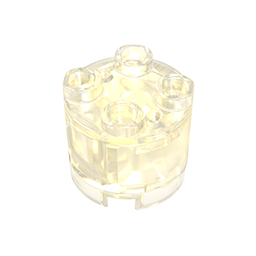2x2 cylindrical LED light-emitting element - warm white light - transparent shell