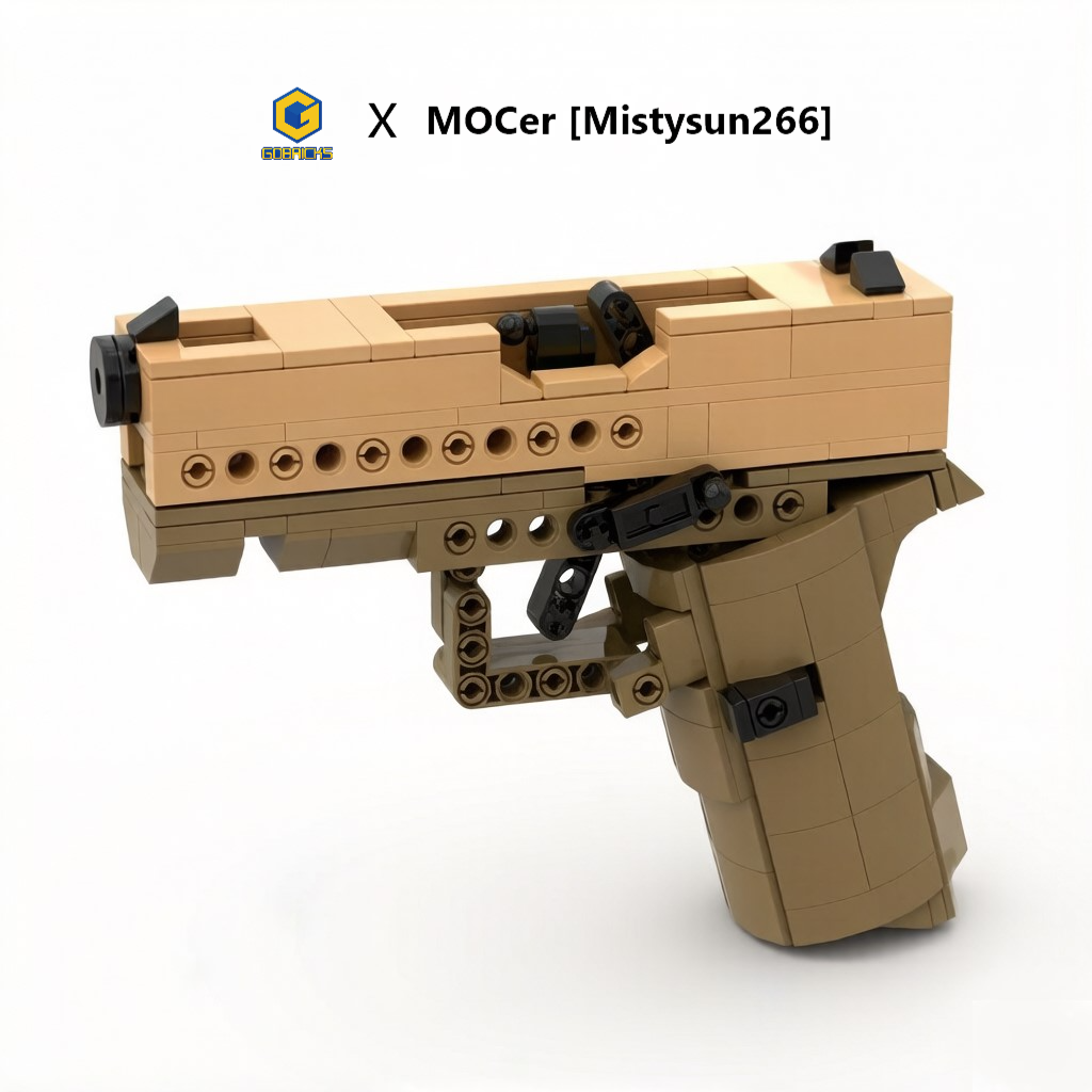 Glock 43X Soft-Launch Brick Model, Building Blocks Toys Gun​ Sets - GOBRICKS x MOCERS Collaboration Brick Zone