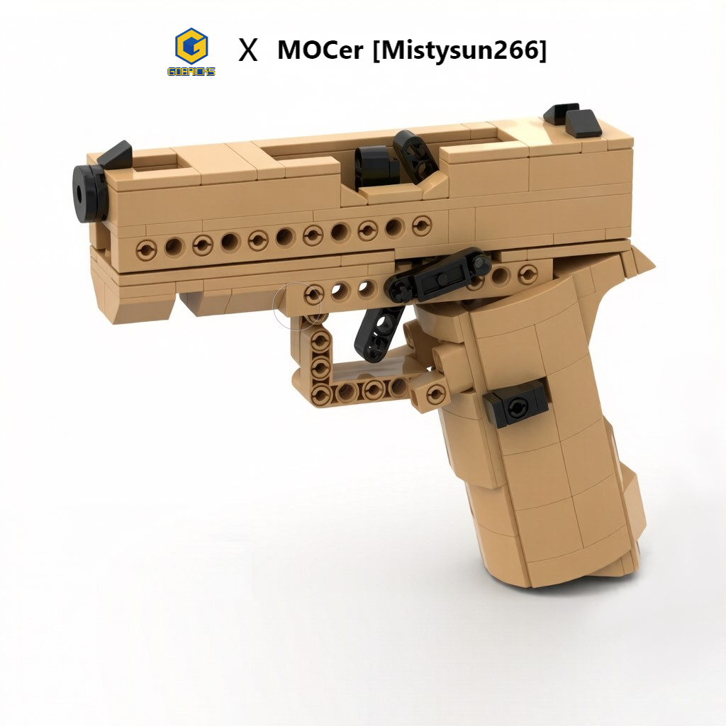 Glock 43X Soft-Launch Brick Model, Building Blocks Toys Gun​ Sets - GOBRICKS x MOCERS Collaboration Brick Zone