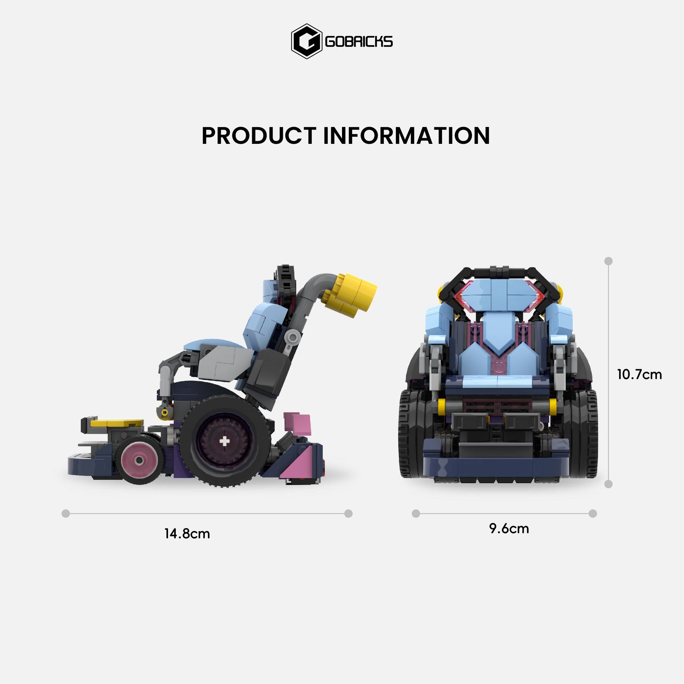 GOBRICKS Kart Series Racing Wheelchair
