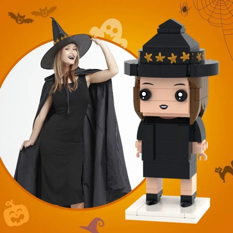 Halloween Full Body Custom Brick Figures, Personalized DIY Figures, Small Particle Block Toy