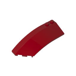 Wedge Curved 8 x 3 x 2 Open Left [Plain]