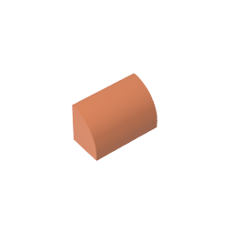1x2x1 Smooth Curved Brick