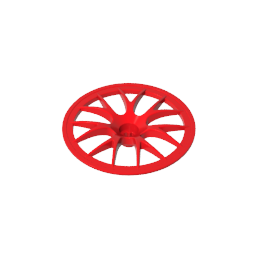 Wheel Cover 7 Spoke with Axle Hole - 56mm D. [Fits 44772]