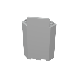 Panel 3 x 3 x 6 Corner Wall without Bottom Indentations