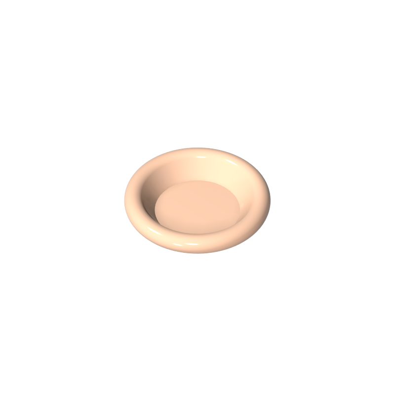 3x3 round plate dish