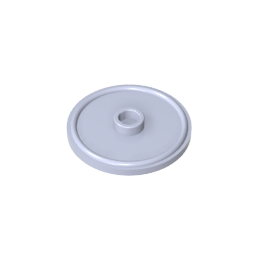 Minifig Shield Round with Stud and Raised Rim [Plain]