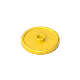 Minifig Shield Round with Stud and Raised Rim [Plain]