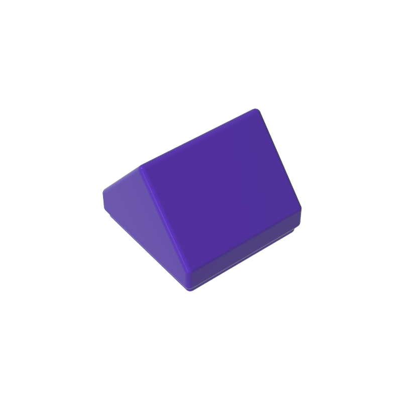 1x1 two-way 45° slope tile