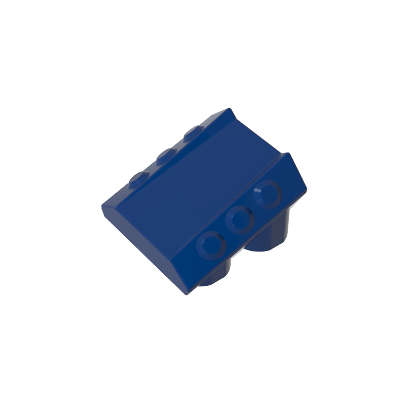 2x2 sloping bricks without nails, 3-sided piston protrusion